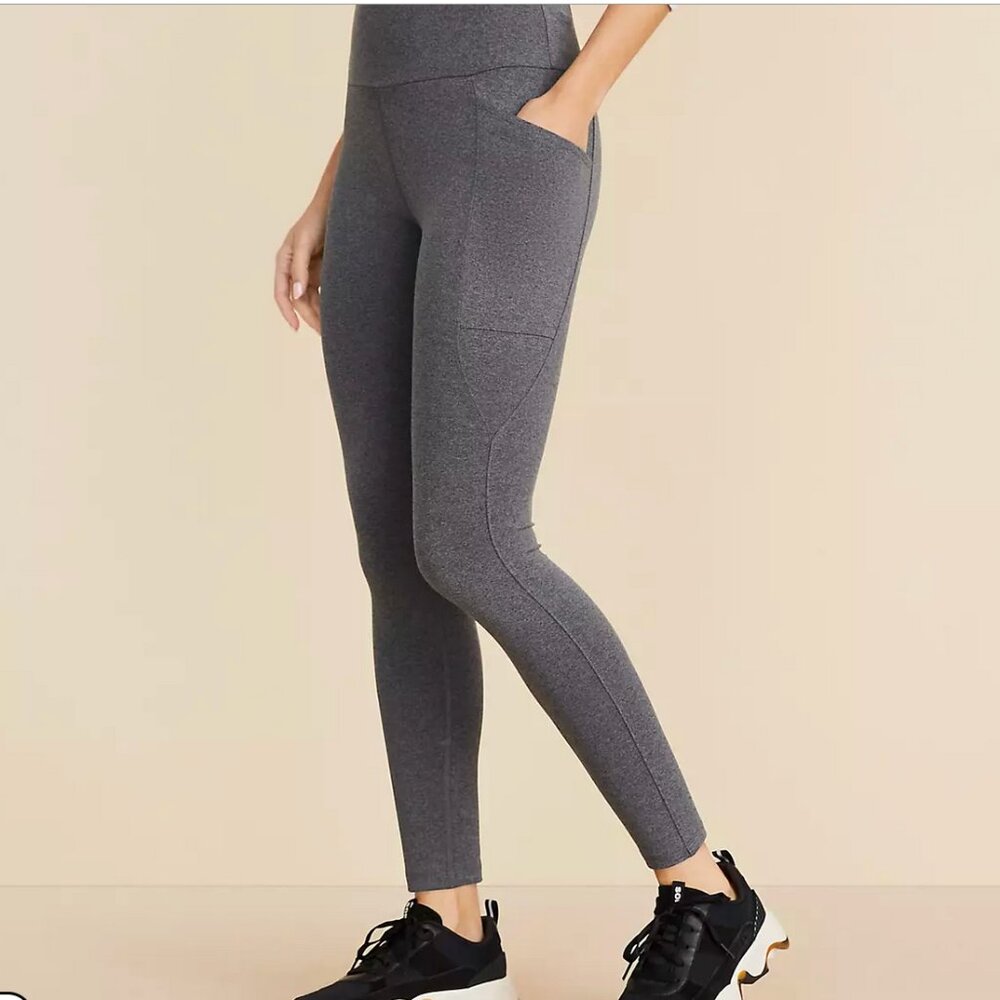 NWT: LOFT Lou & Grey High Waist Heathered Luvstretch Side Pocket Leggings, M